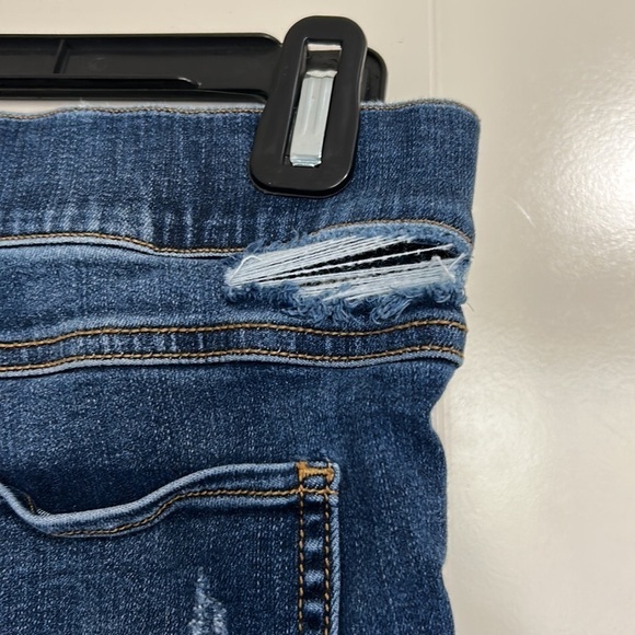 SPANX Denim Skinny Jeans Pants Raw Hem Pull On Medium Wash Denim 18511 XSmall - Picture 8 of 13